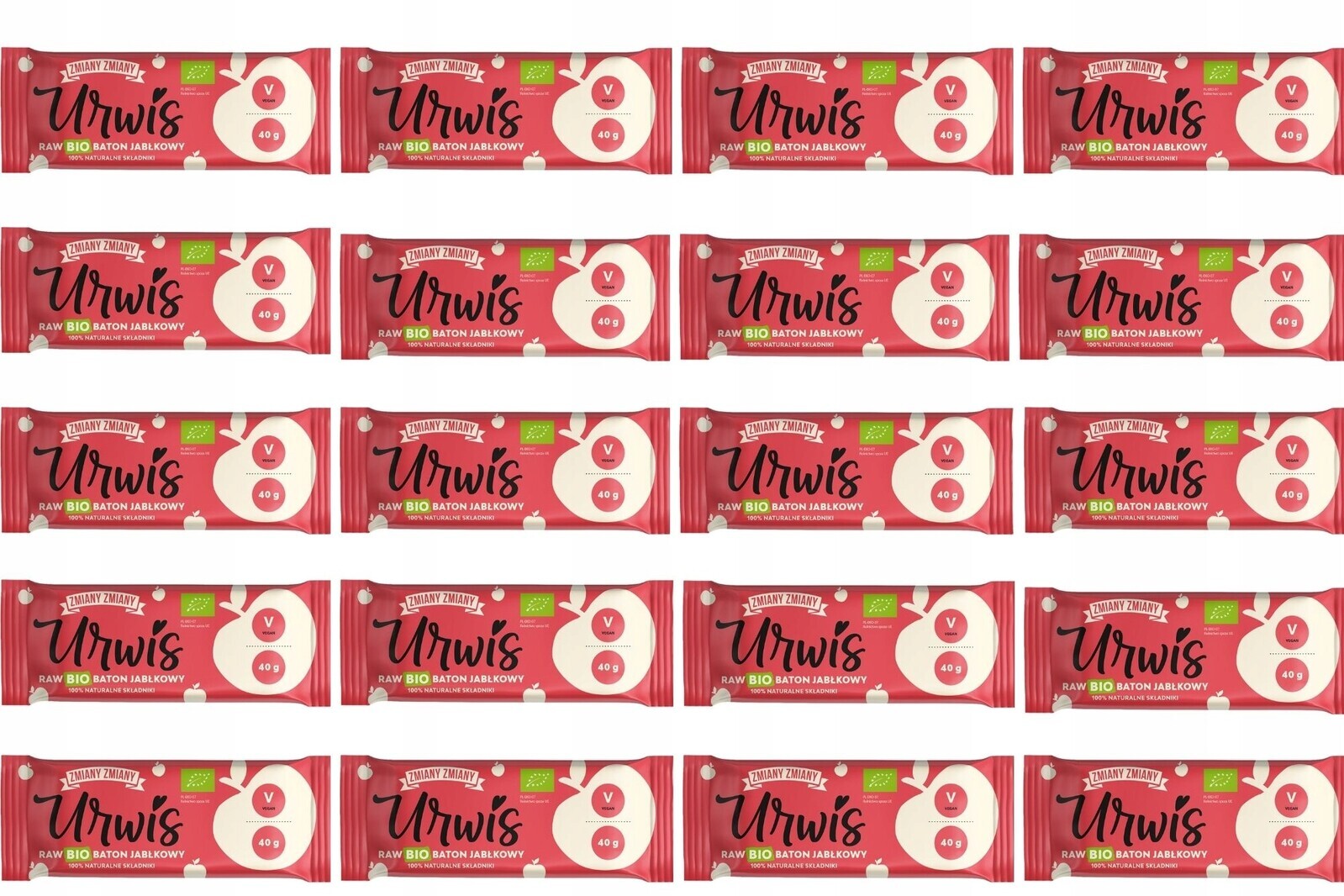 Sada 20 x bio tyčinka pro děti bez cukru a konzervantů Urwis