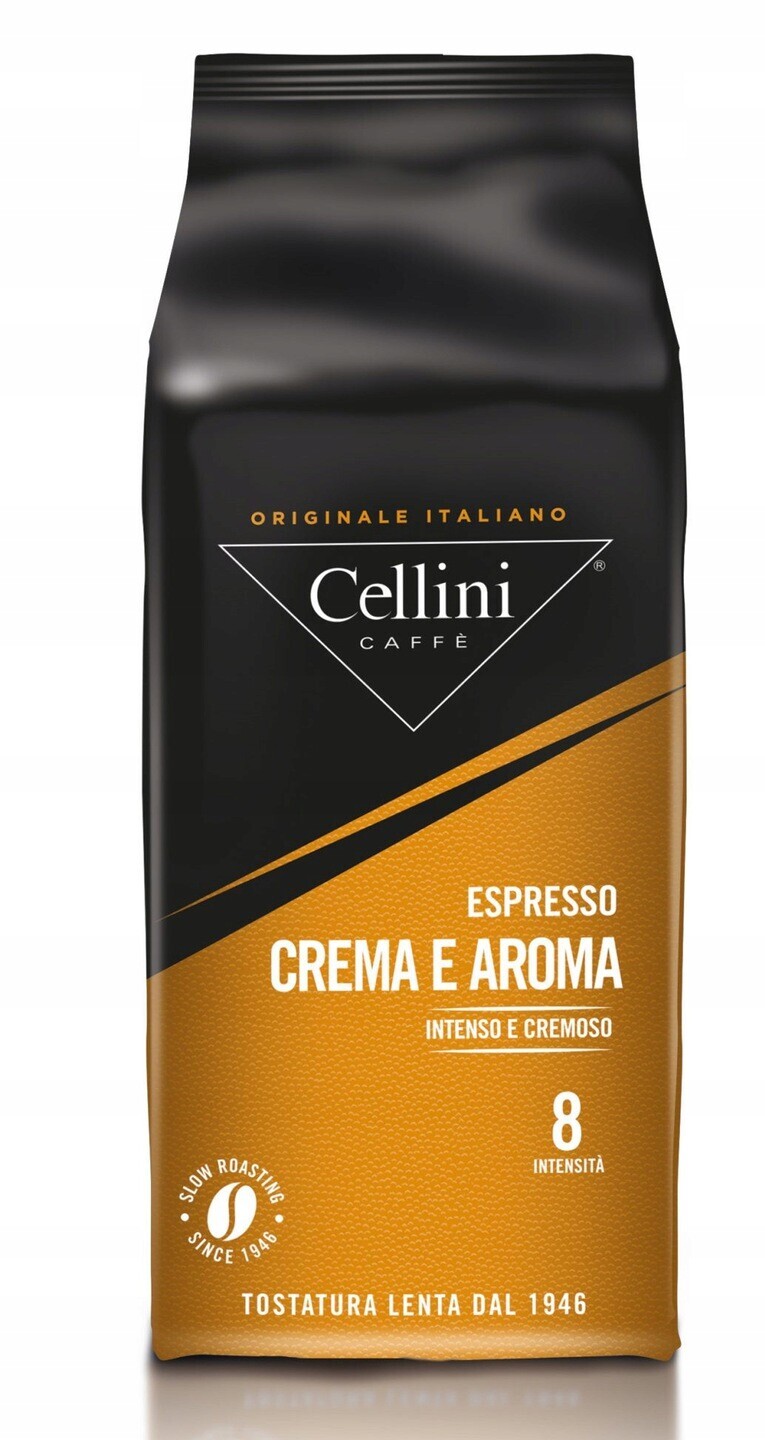 Káva zrnková Crema Aroma 80% Arabica 20% Robusta 500 g Cellini