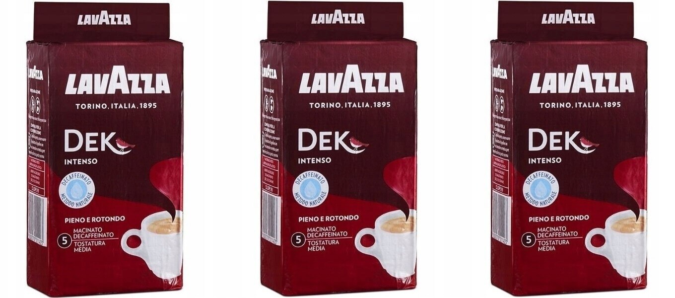 Set Káva Lavazza Dek Intenso bezkofeinová mletá italská 3ks (750g)