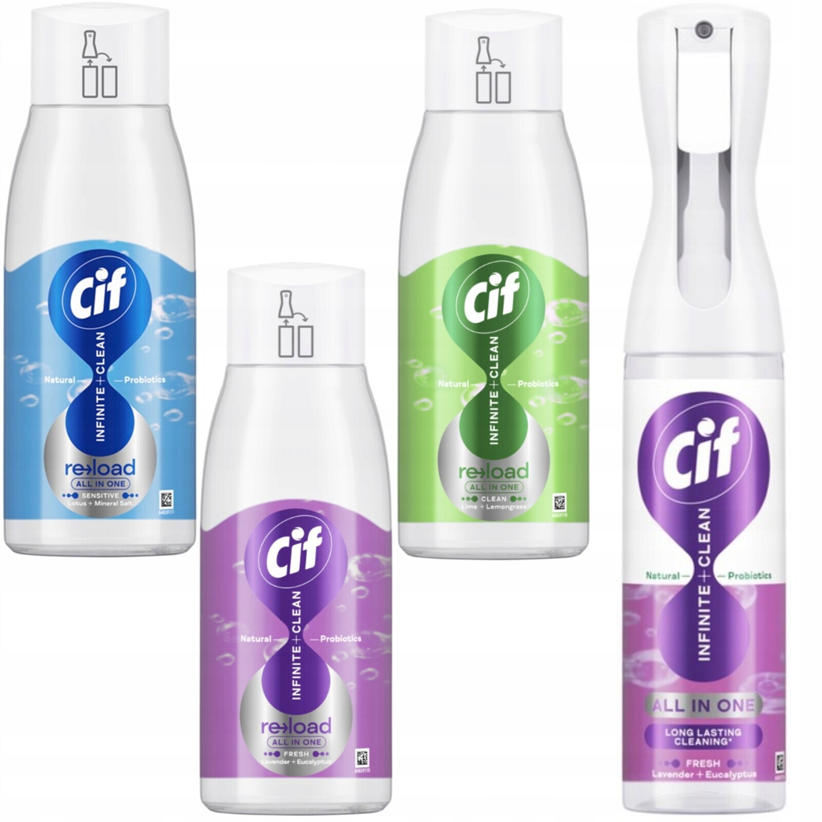 Cif Infinite Clean Fresh Lavender Eucalyptus Spray 280 ml 3 x náplň 590 ml