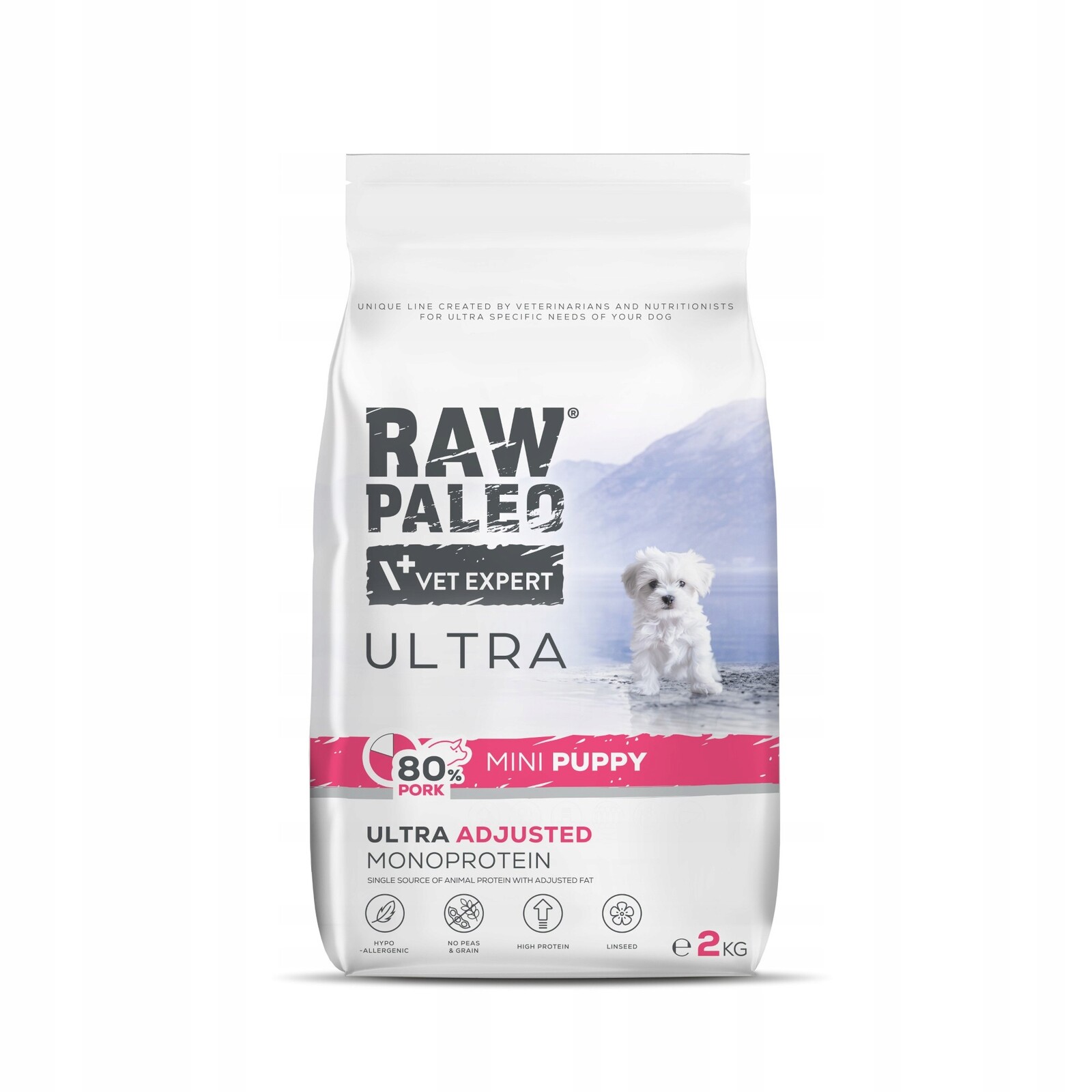 Raw Paleo Ultra Pork Puppy Mini s vepřovým masem pro štěňata malých plemen 2 kg