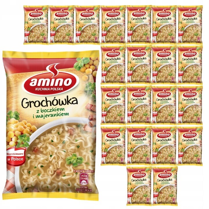 Sada instantní hrachová polévka 22x65g Amino