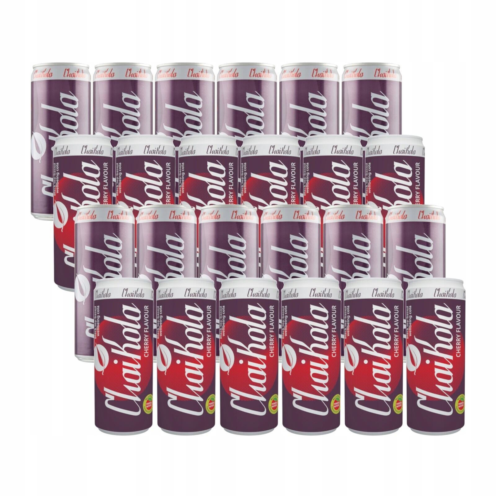 Sycený nápoj Chaikola Classic+Cherry na bázi čaje Mix chutí 24 x 0,33 l