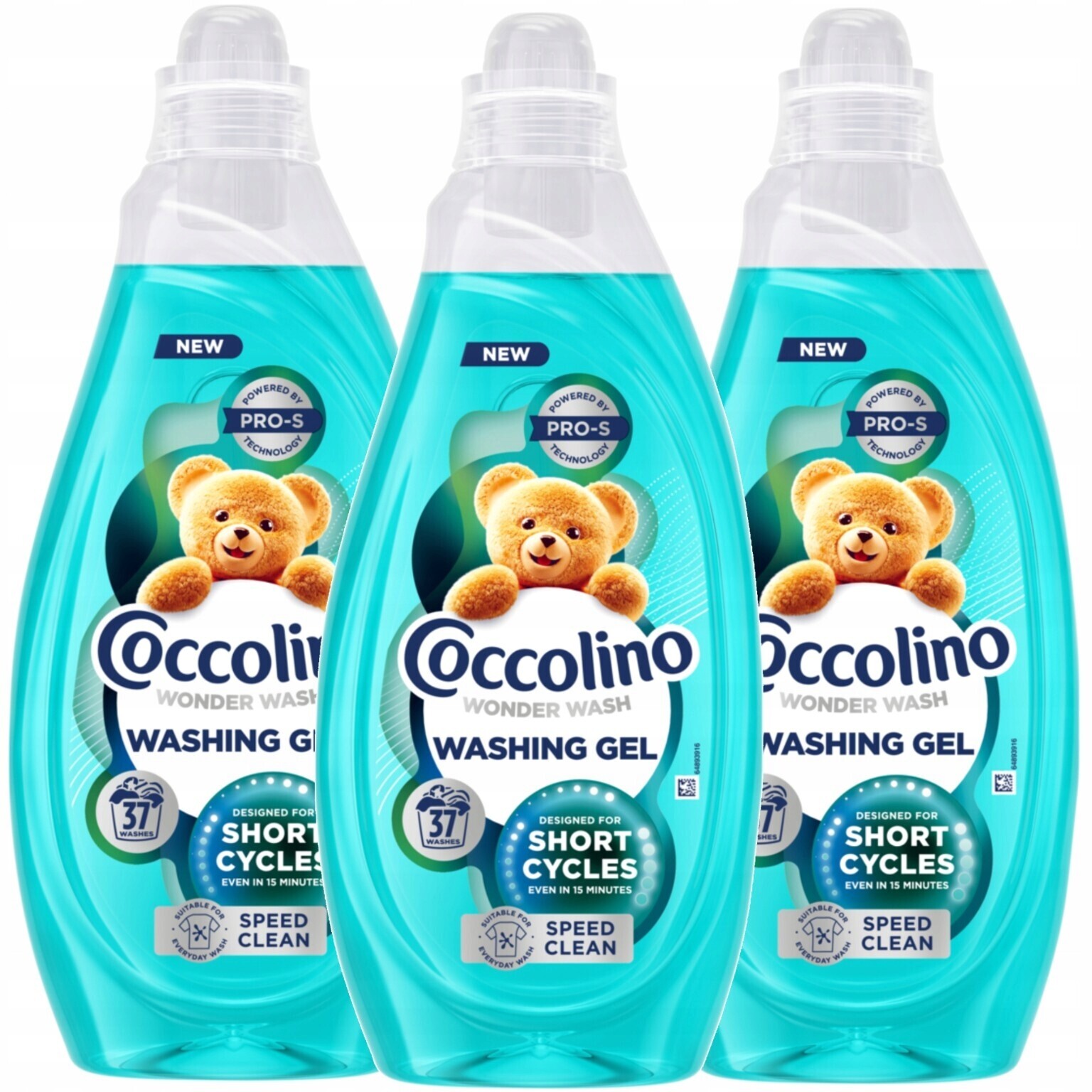 Coccolino Tekutý prací prostředek Wonder Wash 3x 1,48 l Speed Clean