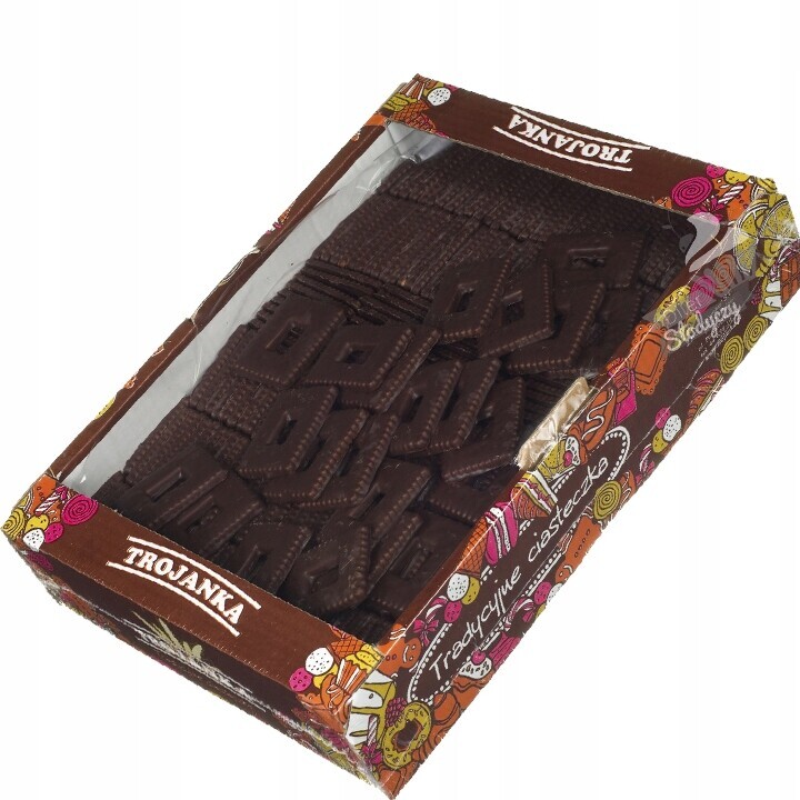 Křehké sušenky Sušenky v čokoládové polevě Trojanka 3 kg 3000 g Dezert