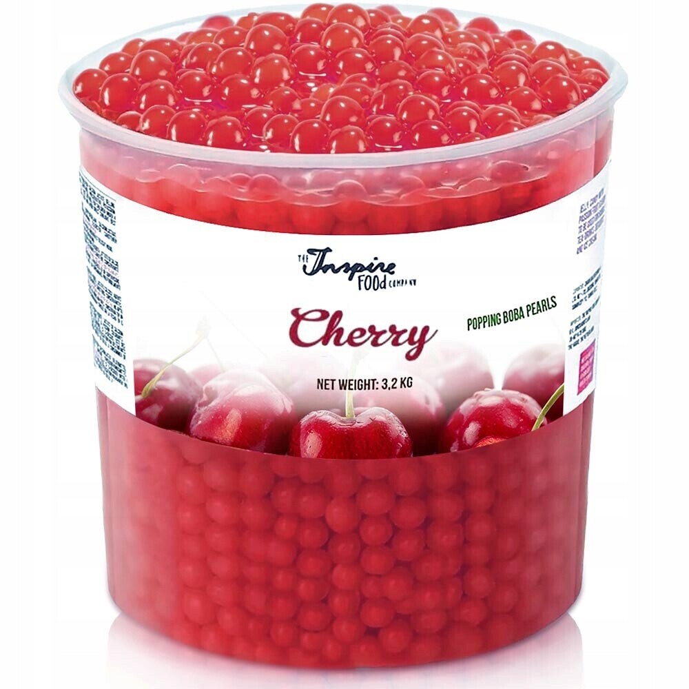 Bubble Tea praskající ovocné kuličky molekulární kaviár popping boba Višeň