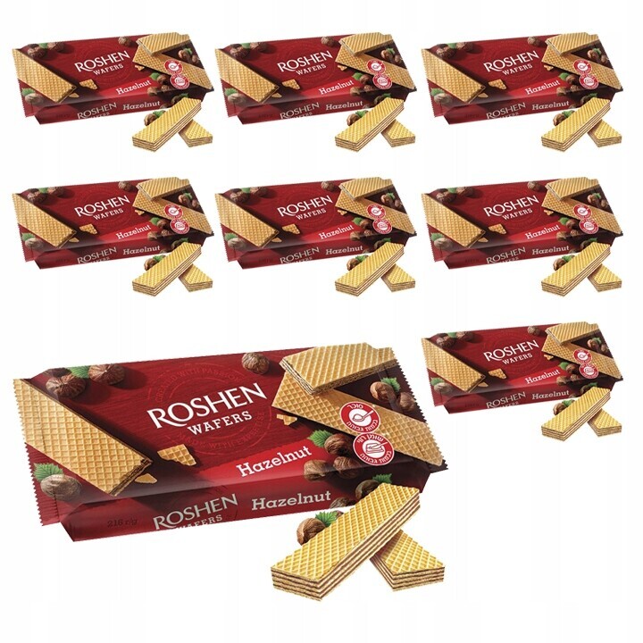 Balíček Oplatky Hazelnut Ořechové 8x216 g Roshen