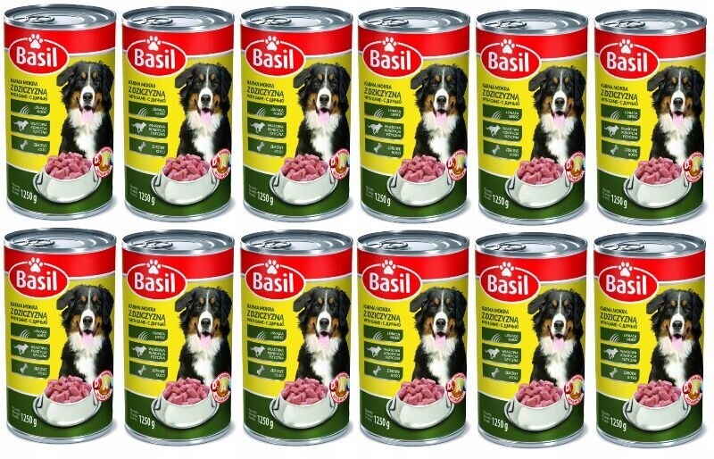 Krmivo pro psy Basil zvěřinou1250g x 12 Ks