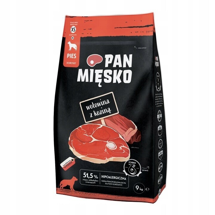 Suché krmivo Pan Mięsko hovězí s kozím masem 9 kg vel Xs