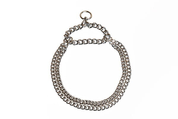 Obojek Řetěz dvojitý 30-35 cm stříbrný