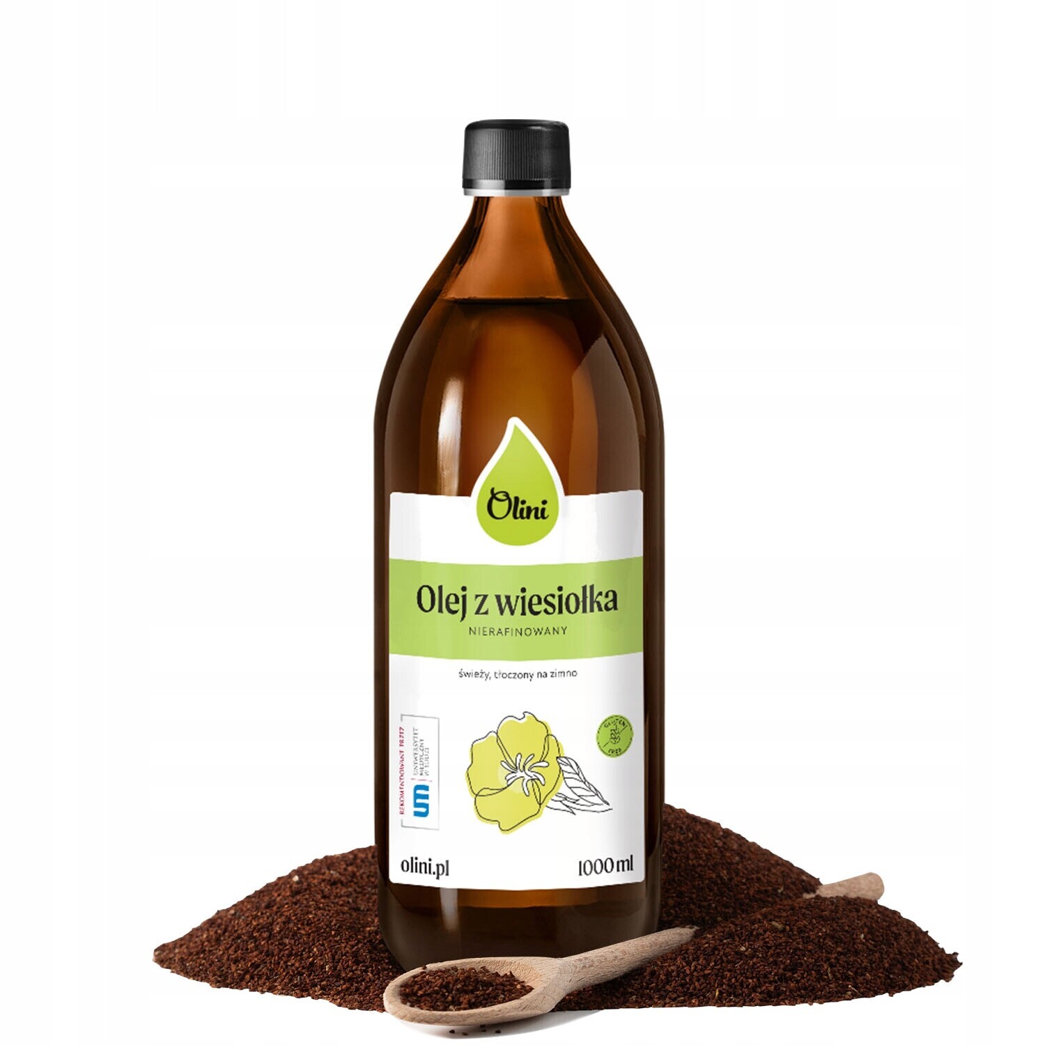 Pupalkový olej nerafinovaný, lisovaný za studena 1L Olini