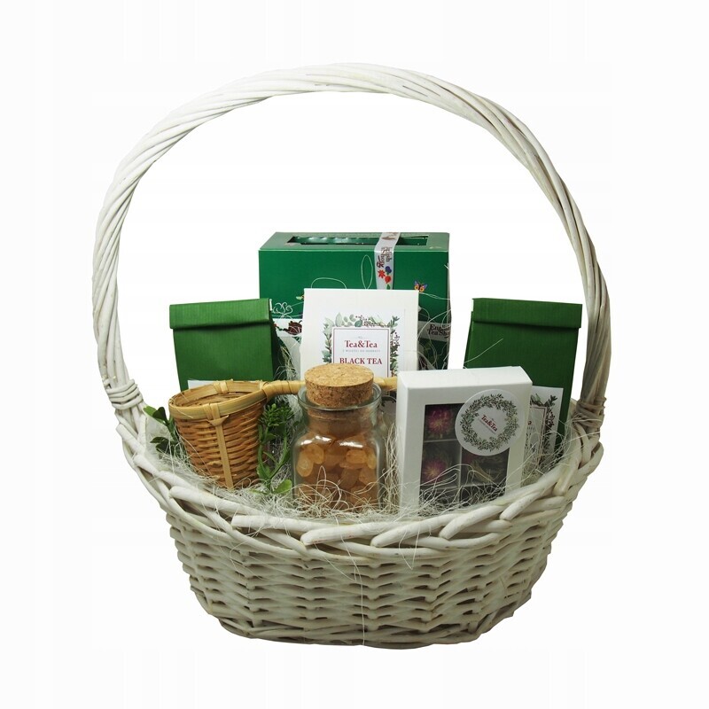 Koš s čajem a kávou