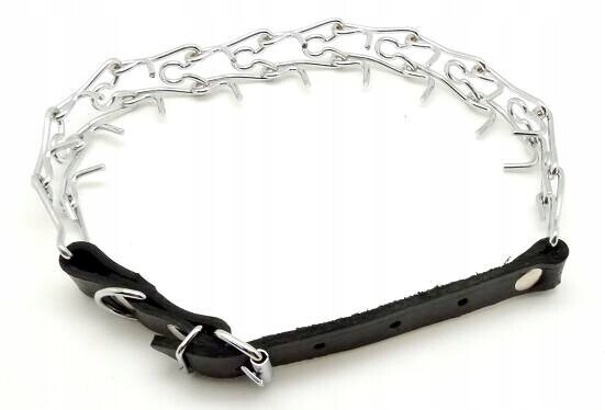 Obojek Ostnatý Obojek s kůží 36-46 cm