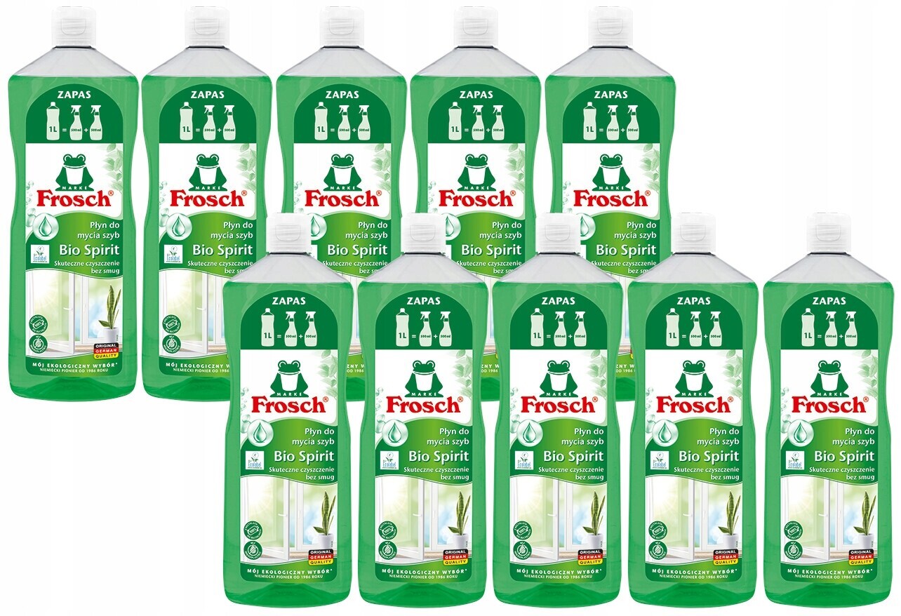 Frosch Ekologický čisticí prostředek na skla Bio Spirit Náhradní sada 1000 ml 10 ks