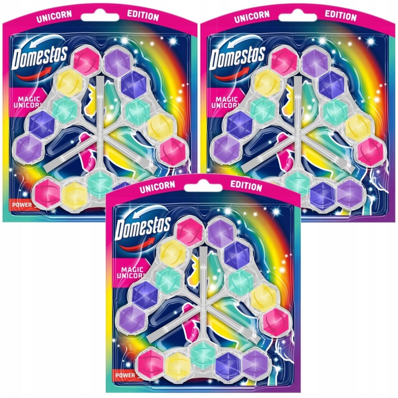 Domestos Kostka Unicorn 3x50G toaletní Wc kostka x3