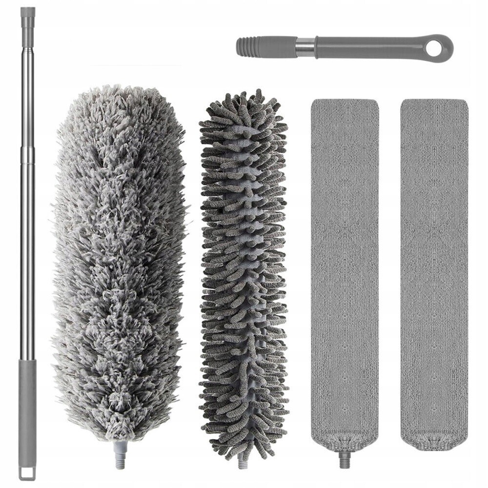 6 In 1 Teleskopický Kartáč, Dlouhá Prachovka, Roztažnost 38-250 CM