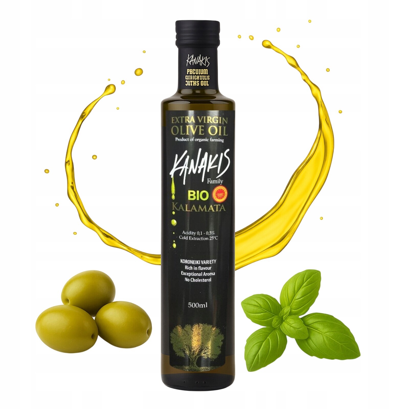 Extra Panenský Olivový Olej 500 ML Kanakis Řecký Prémiový Organický Bio