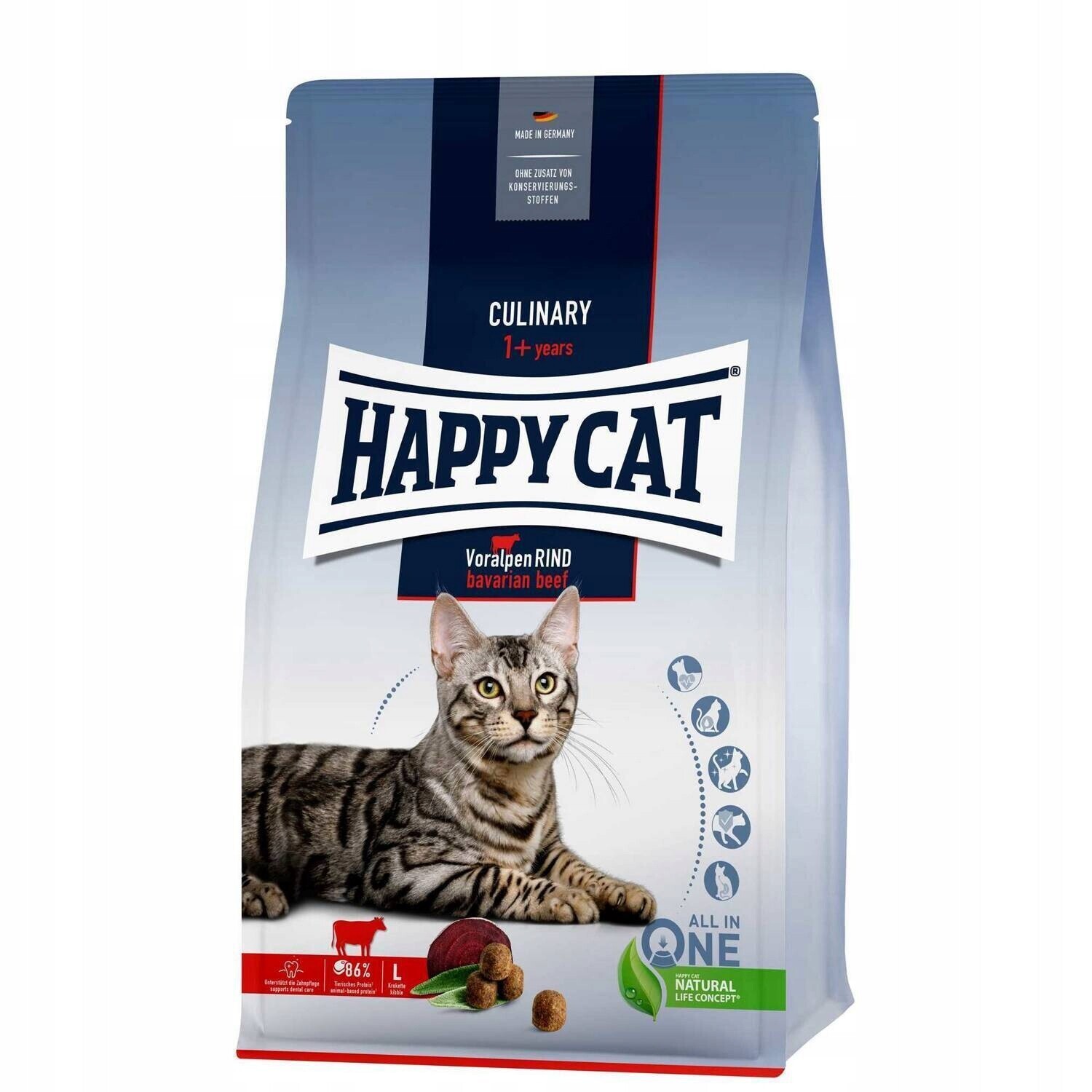 Happy Cat Culinary Hovězí suché krmivo pro kočky Adult 4 kg