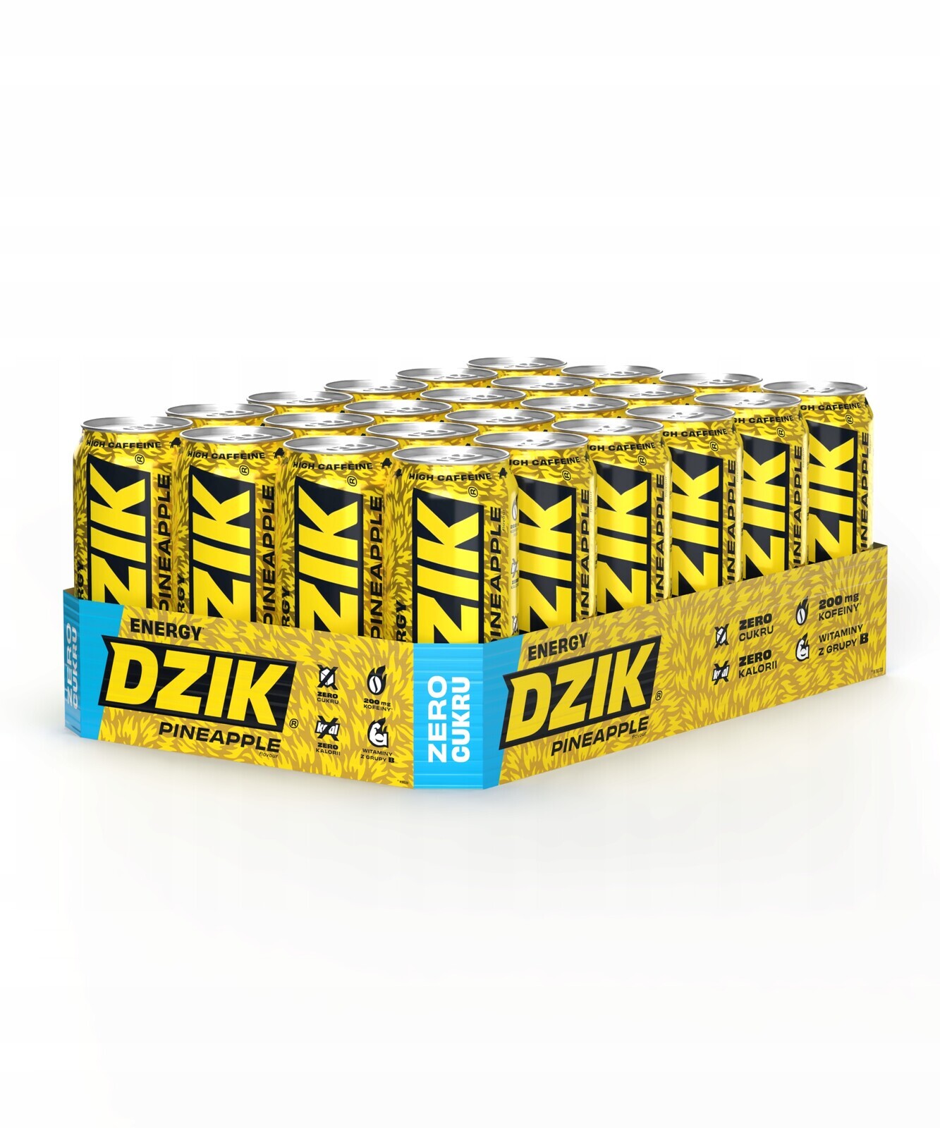 Energetický nápoj Divočák Energy Ananas Drink Pineapple 0kcal 500 ml 24 ks