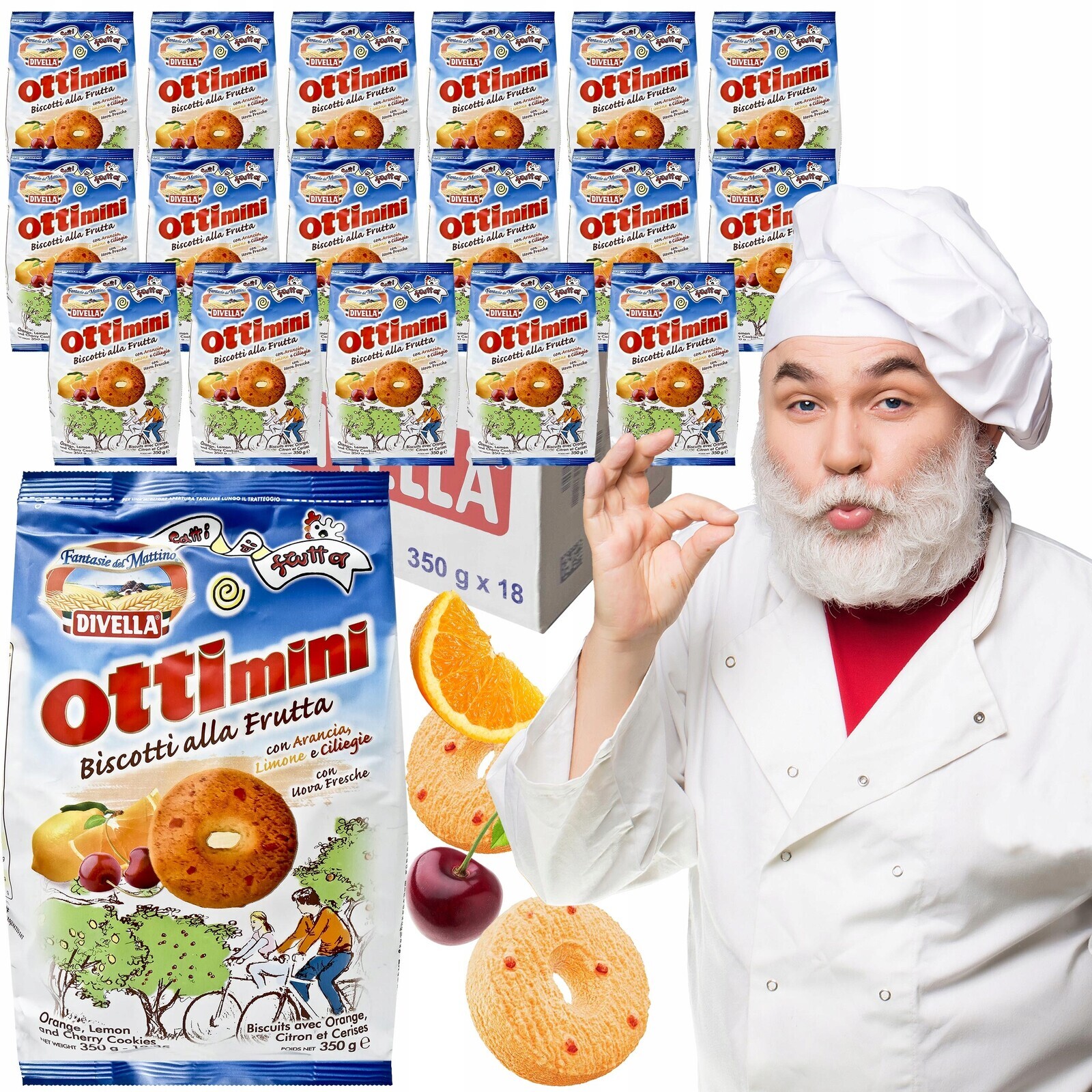 Ottimini Sušenky S Ovocem 350 G X 18 Kartonů