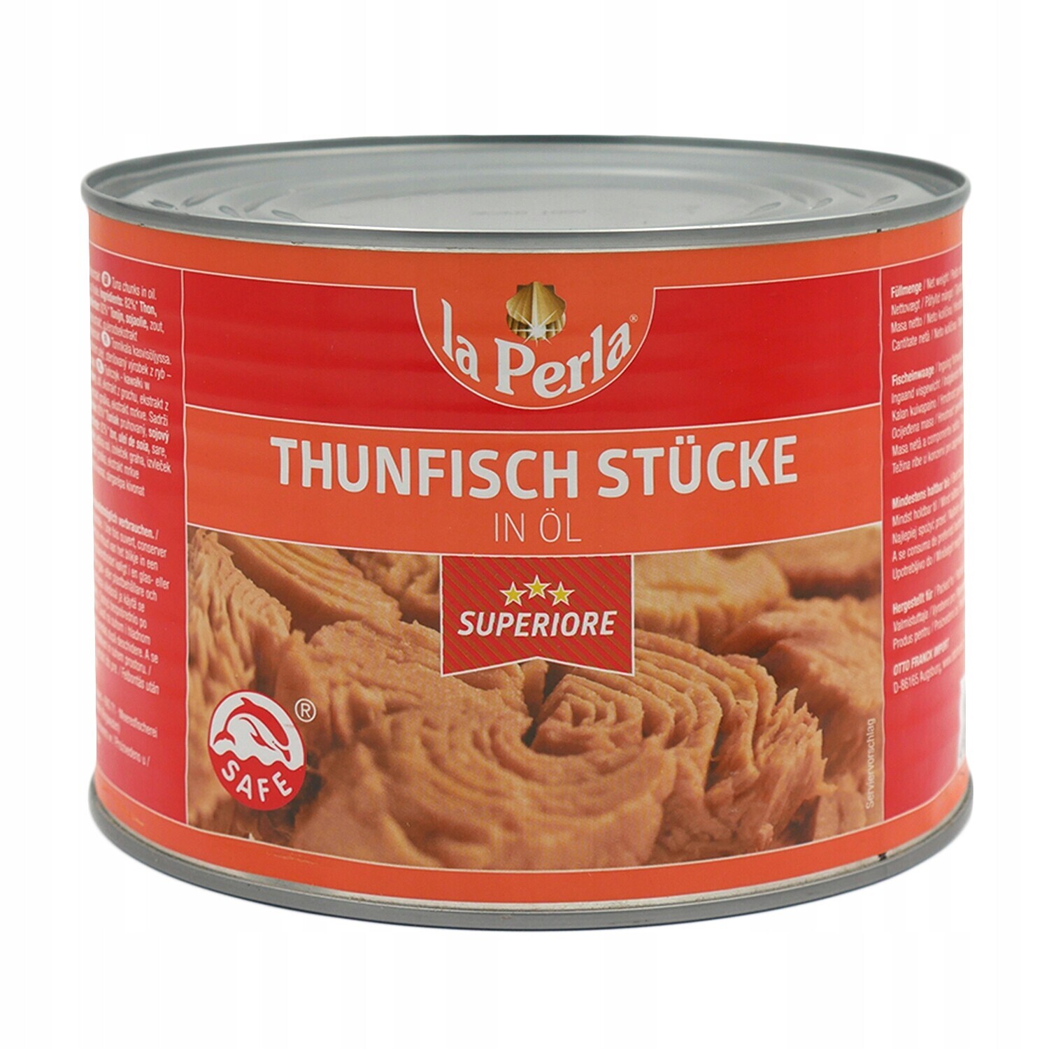 Kousky tuňáka v rostlinném oleji La Perla 1705 g 1,705 kg