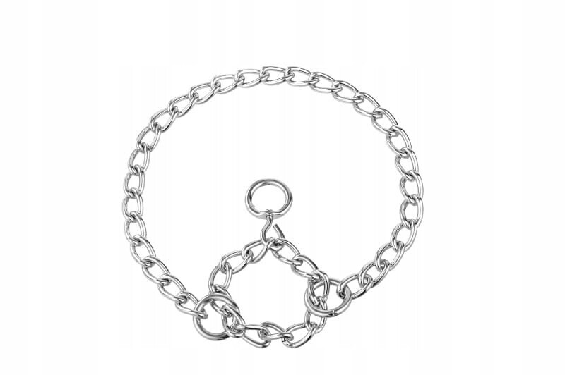 Kovový obojek Řetěz 45-55 cm, stříbrný