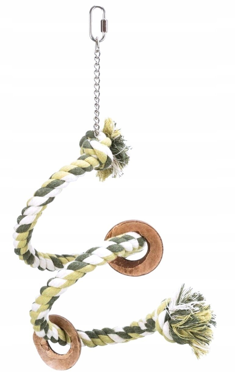 Zatočená zábava žerď spirála hračka pro všechny papoušky