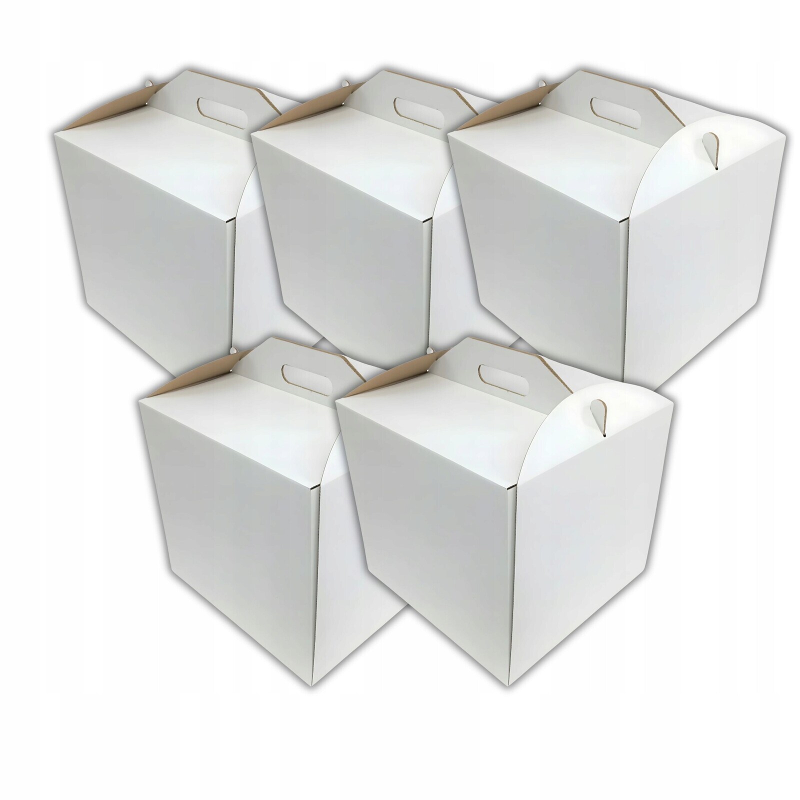 Krabička na dort dort 26x26x32cm Bílá 5 ks