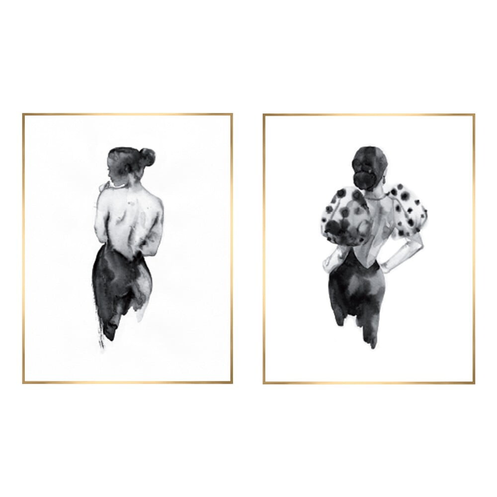 Obrazy v sadě 2 ks 30x40 cm Woman Sketch – knor