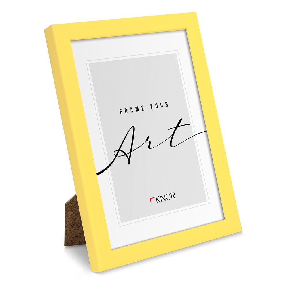 Žlutý stojací/na zeď rámeček 20x26 cm – knor