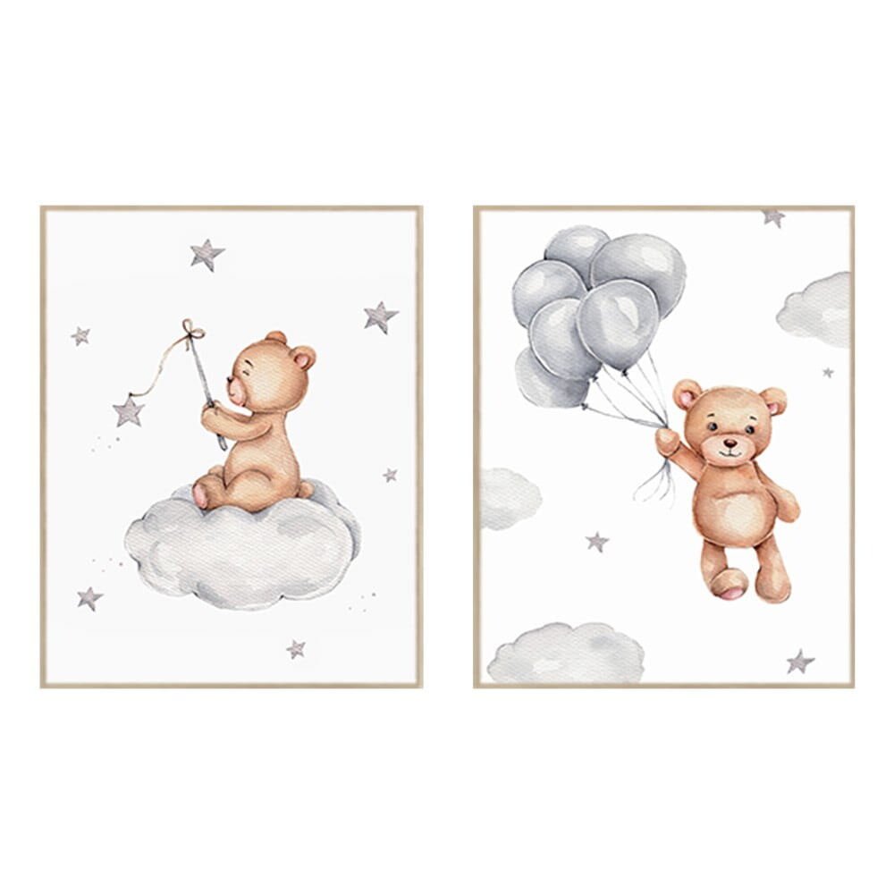 Dětské obrázky v sadě 2 ks 30x40 cm Teddy Bears – knor