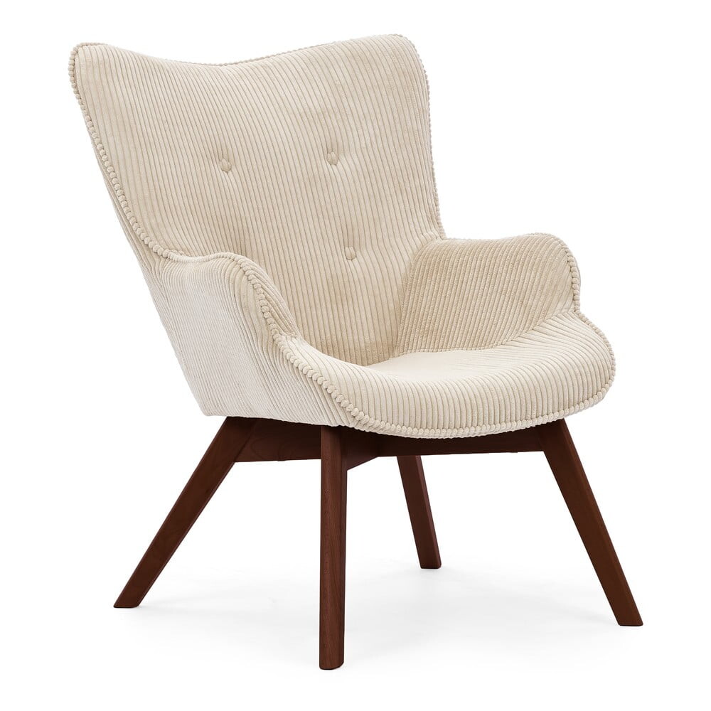 Béžové manšestrové křeslo Niko – Ropez