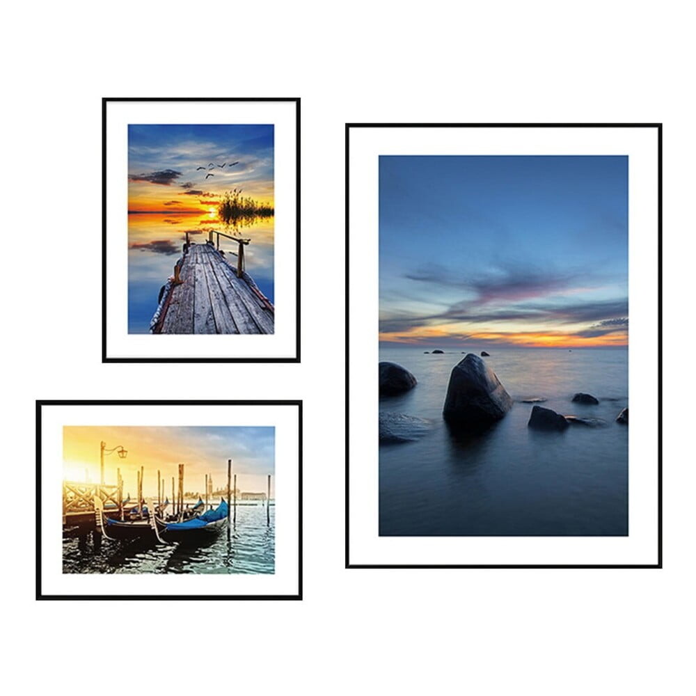 Obrazy v sadě 3 ks Seaside Sunset – knor