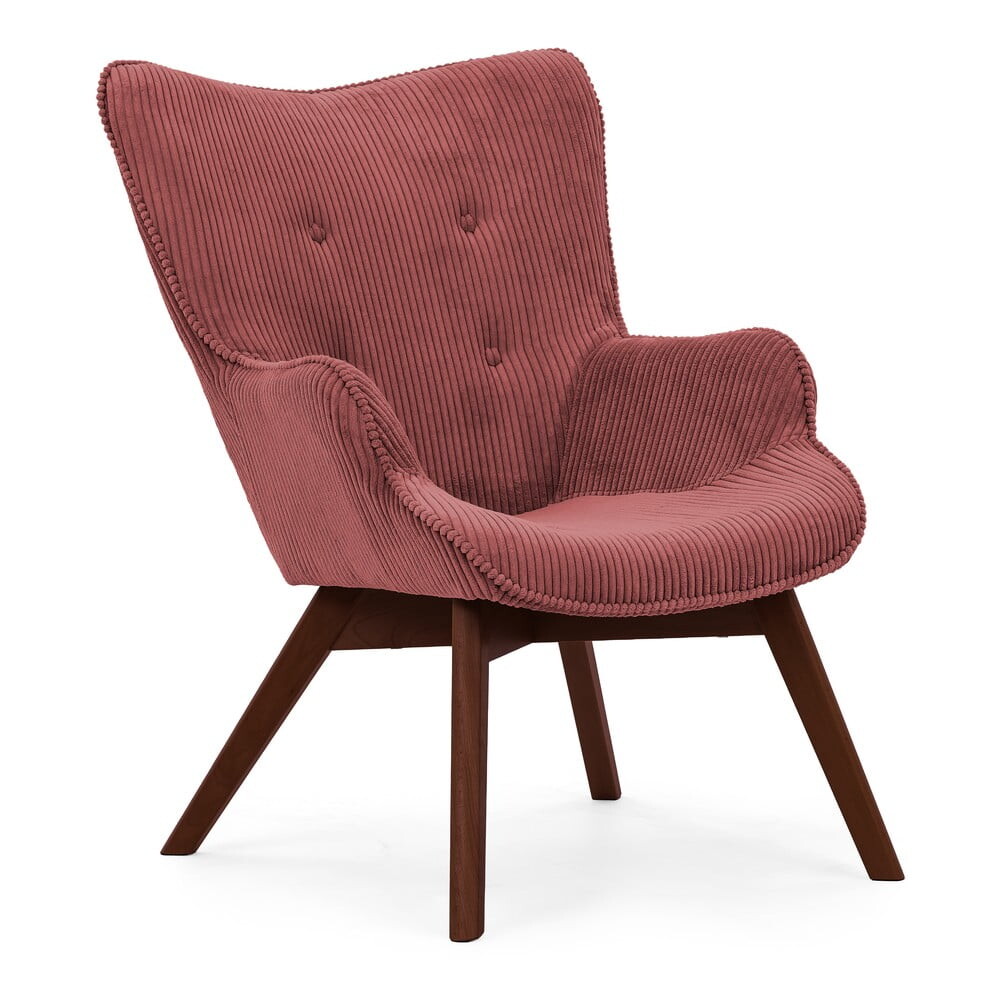 Červené manšestrové křeslo Niko – Ropez