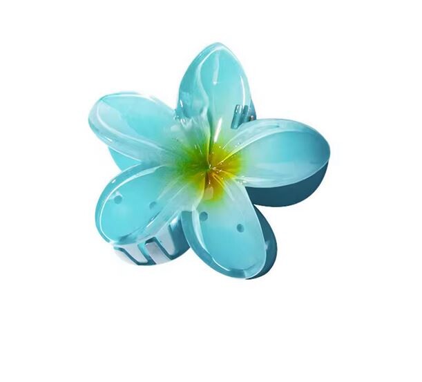 Skřipec do vlasů - modrá květina