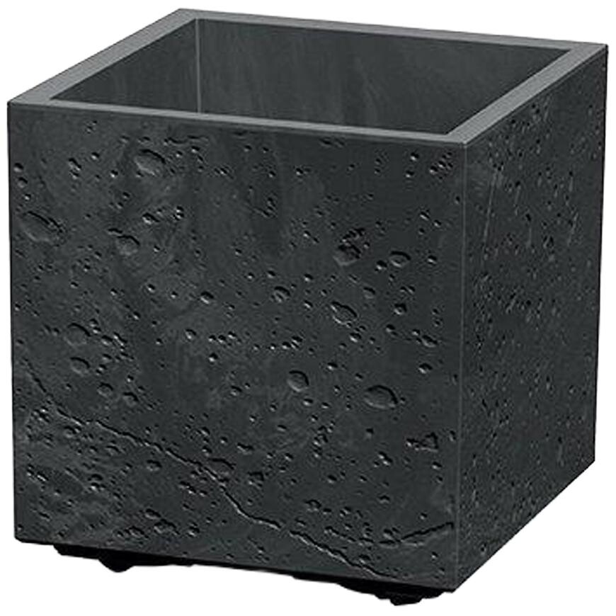 Květináč Sierra Square beton Effect 38,5 cm černý