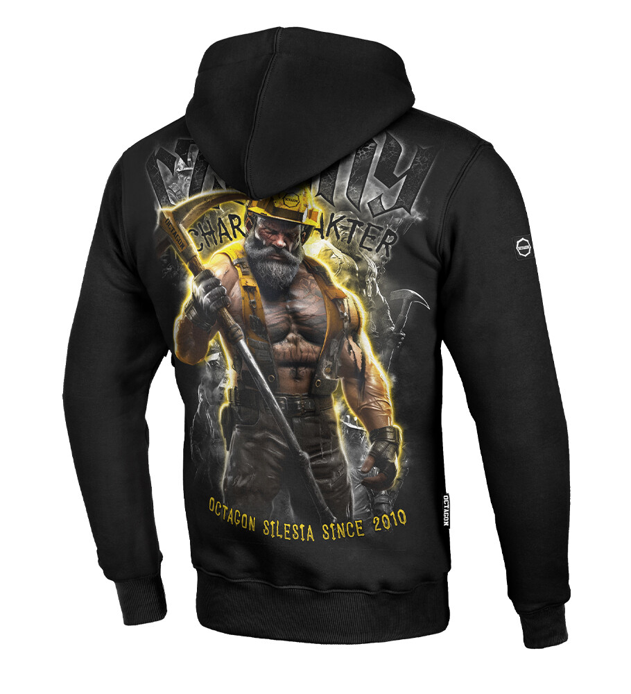Mikina s kapucí Octagon Charakter Limited Edition - černá, L