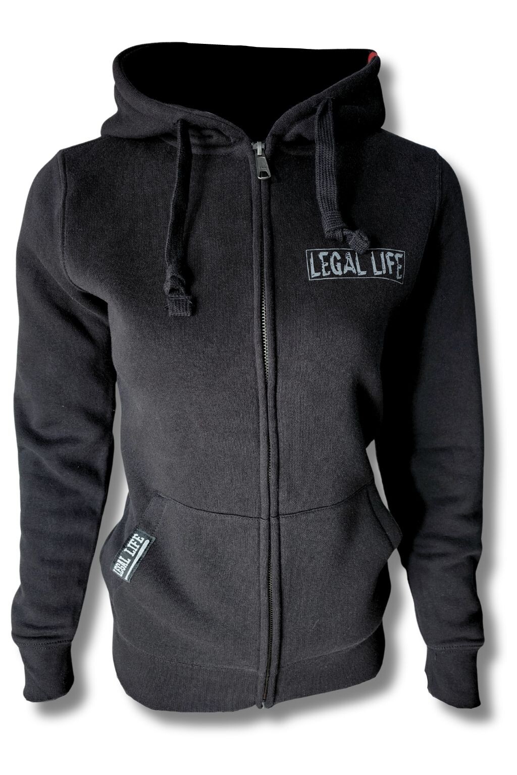 Mikina dámská se zipem Legal Life Basic - černá, S