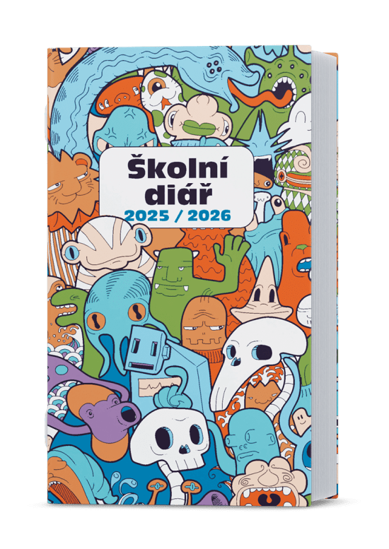 Baloušek Týdenní školní diář Kamil - lamino - Monstra - BTK9-4-26