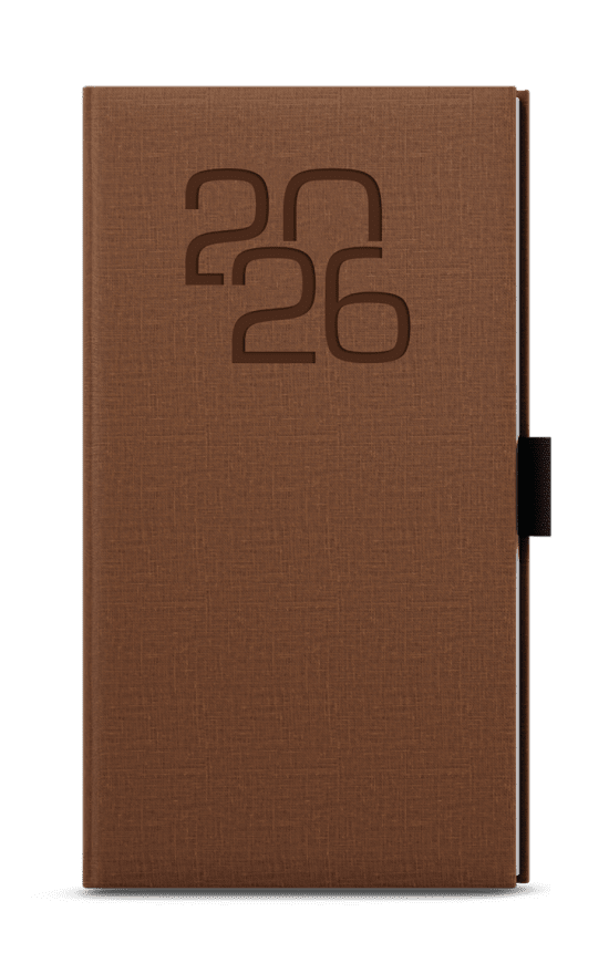 Baloušek Týdenní diář Jakub - Fabric - kapesní - hnědá - BTJ27-7-26