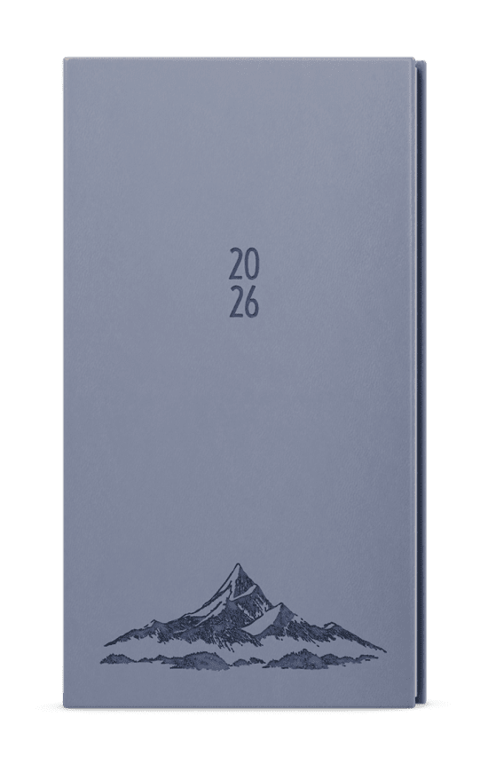 Baloušek Týdenní diář Jakub - Vivella s ražbou - kapesní - šedá - Hory - BTJ61-15-26