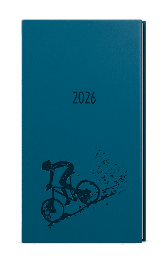 Baloušek Týdenní diář Jakub - Vivella s ražbou - kapesní - petrolejová - Kolo - BTJ61-25-26