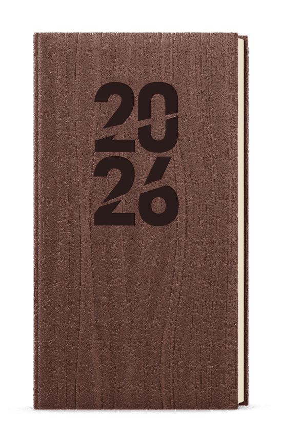 Baloušek Týdenní diář Jakub - Wood - kapesní - hnědá - BTJk65-7-26