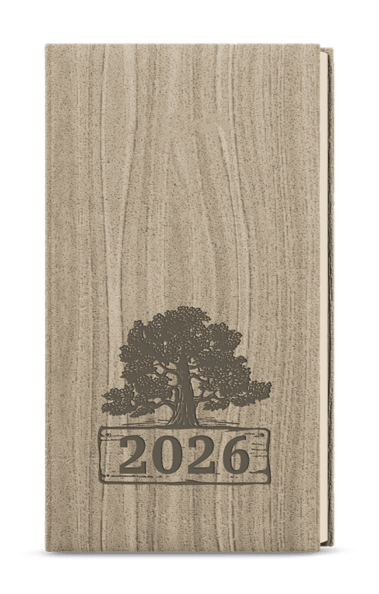 Baloušek Týdenní diář Jakub - Wood - kapesní - sv. hnědá - BTJk65-27-26