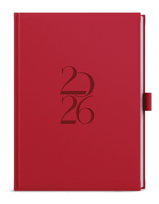 Baloušek Týdenní diář Oskar - Deny - A5 - červená - BTO19-6-26