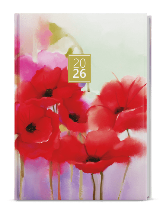 Baloušek Týdenní diář Oskar - Lamino - A5 - Máky - BTO9-7-26