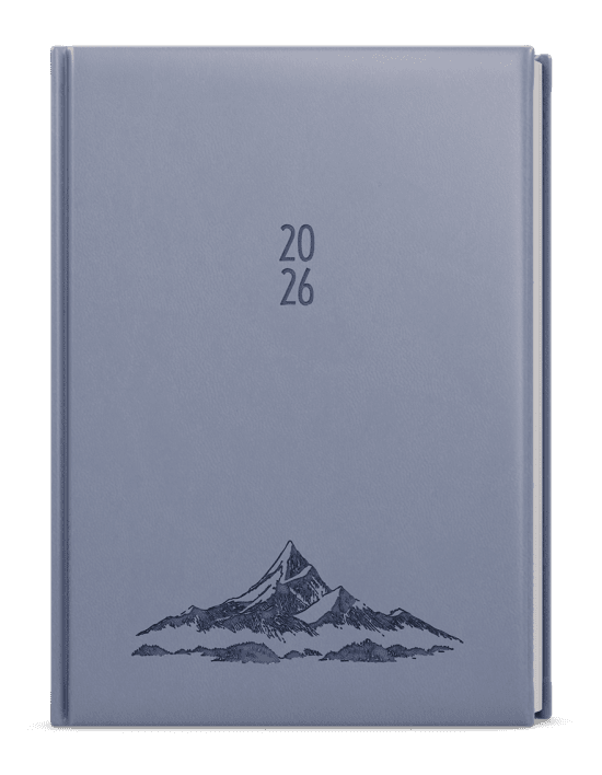 Baloušek Týdenní diář Prokop - Vivella s ražbou - B6 - šedá - Hory - BTP61-15-26