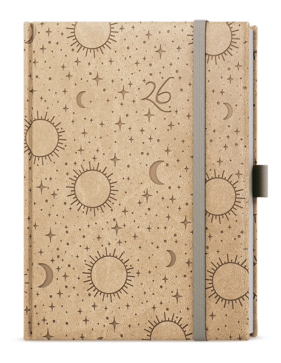 Baloušek Týdenní diář Prokop - Vivella extra - B6 - béžová - Hvězdy - BTP62-10-26