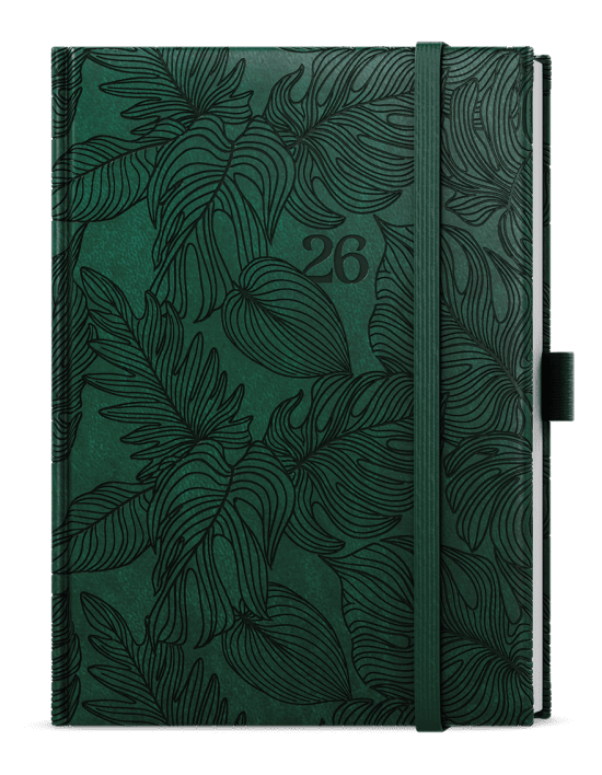 Baloušek Týdenní diář Prokop - Vivella extra - B6 - tmavě zelená - Tropic - BTP62-18-26