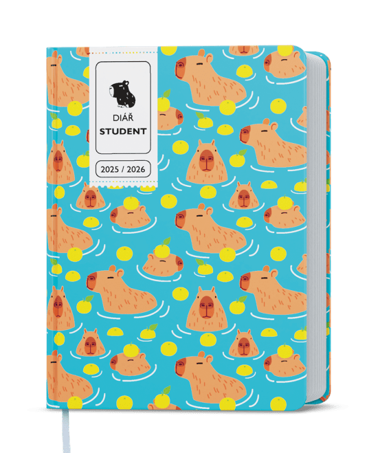Baloušek Týdenní diář Student - V8 - lamino - kapesní - Kapybara - BTS9-4-26